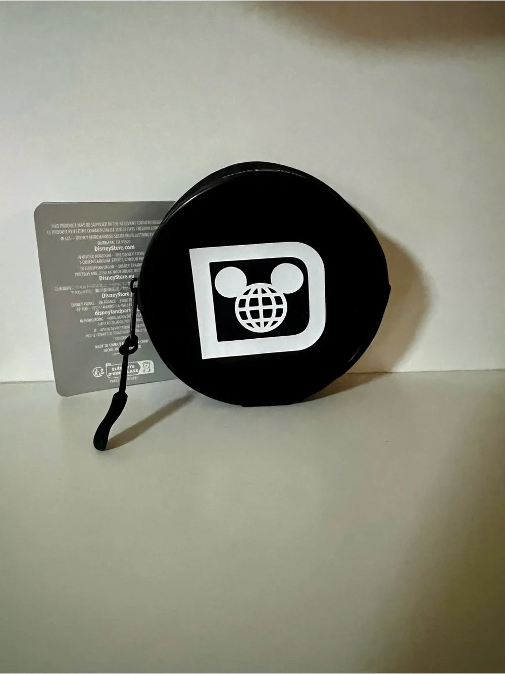 Disney Black Round Travel Case with Icon Logo